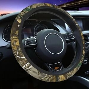 Browning Camo Steering Wheel Cover- Brown and Black